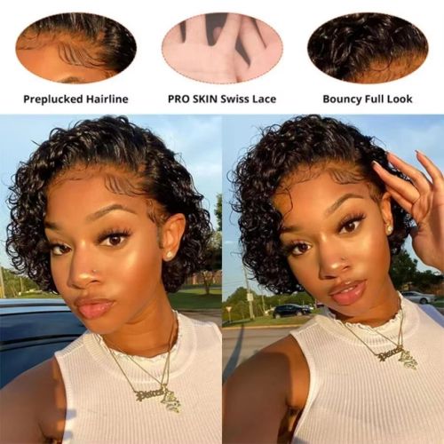 Pixie Wigs For Woman Factory-sold Wholesale Provide Customization High-quality 13x1pixie Wigs Human Hair Pixie Wigs For Woman Factory-sold Wholesale Provide Customization High-quality 13x1pixie Wigs Human Hair